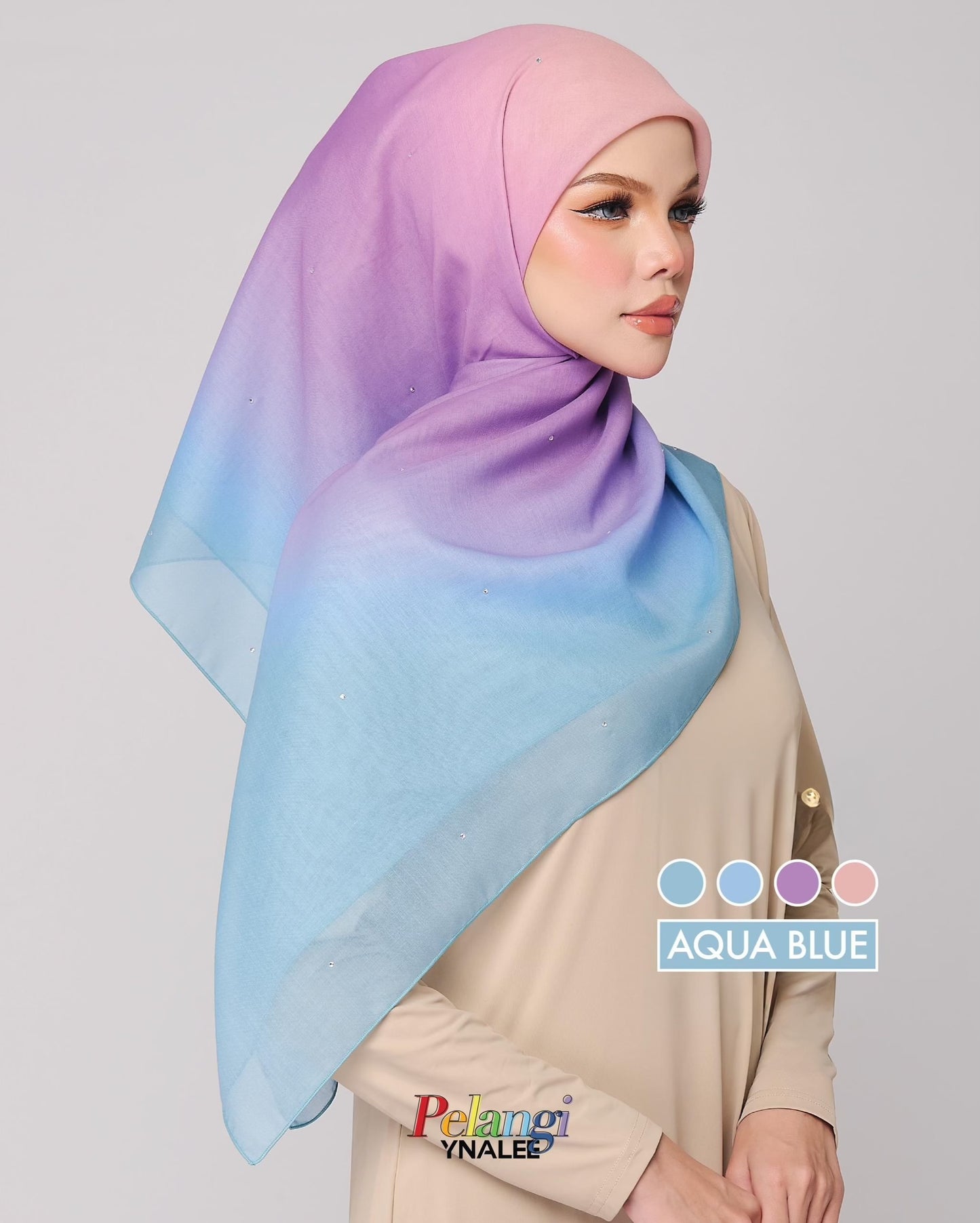 Aqua Blue - Ombre Pelangi
