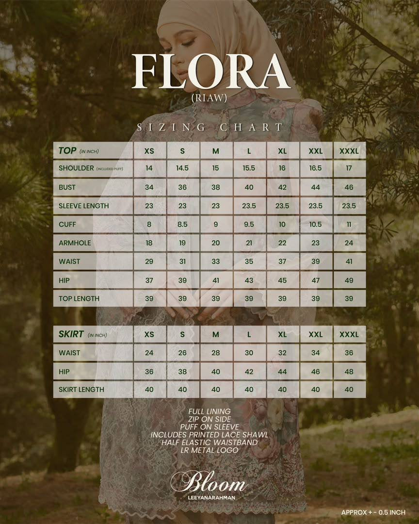 Flora Riaw - Bloom Series Kurung