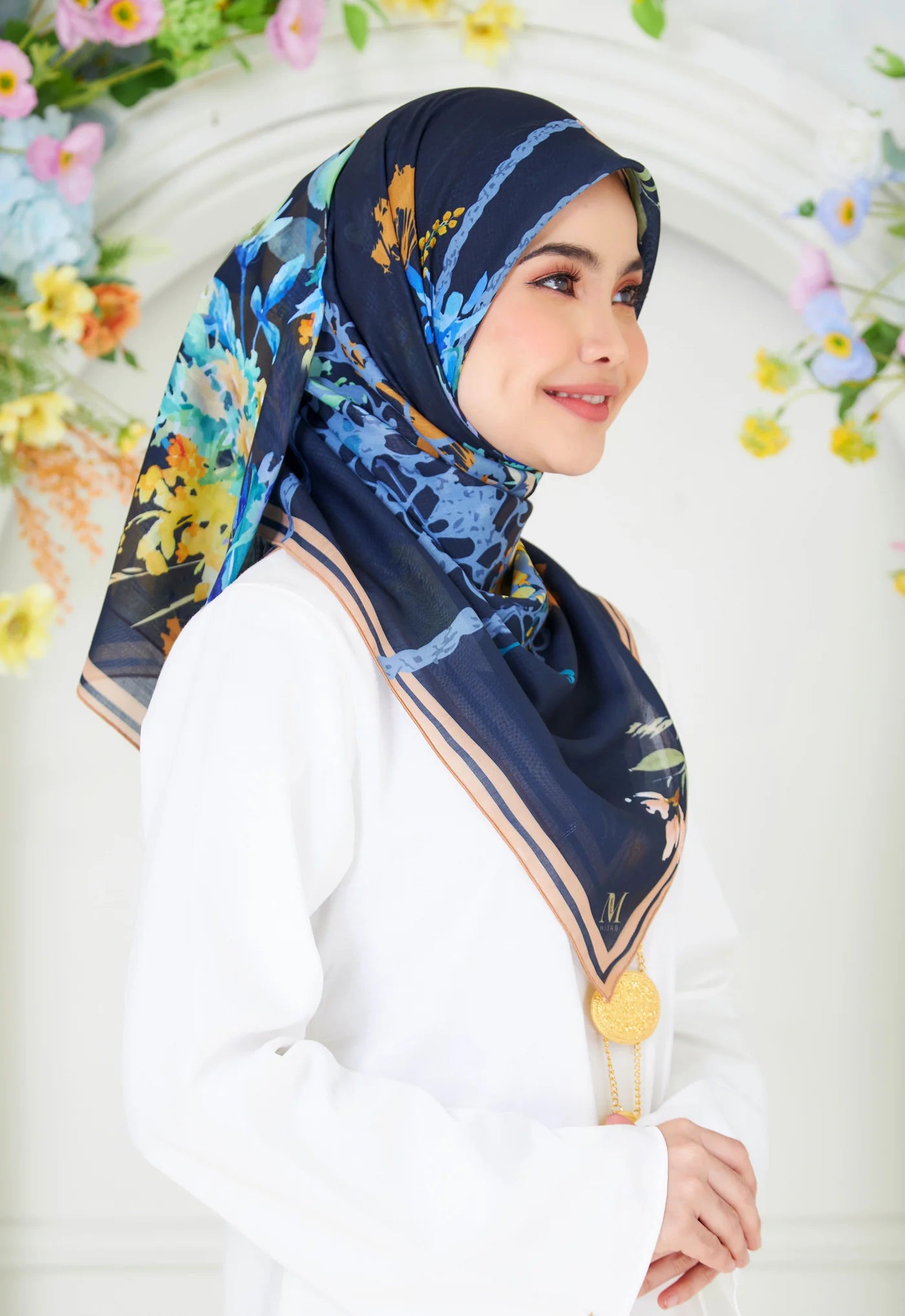 Navy - MINAZ Blooming Raya