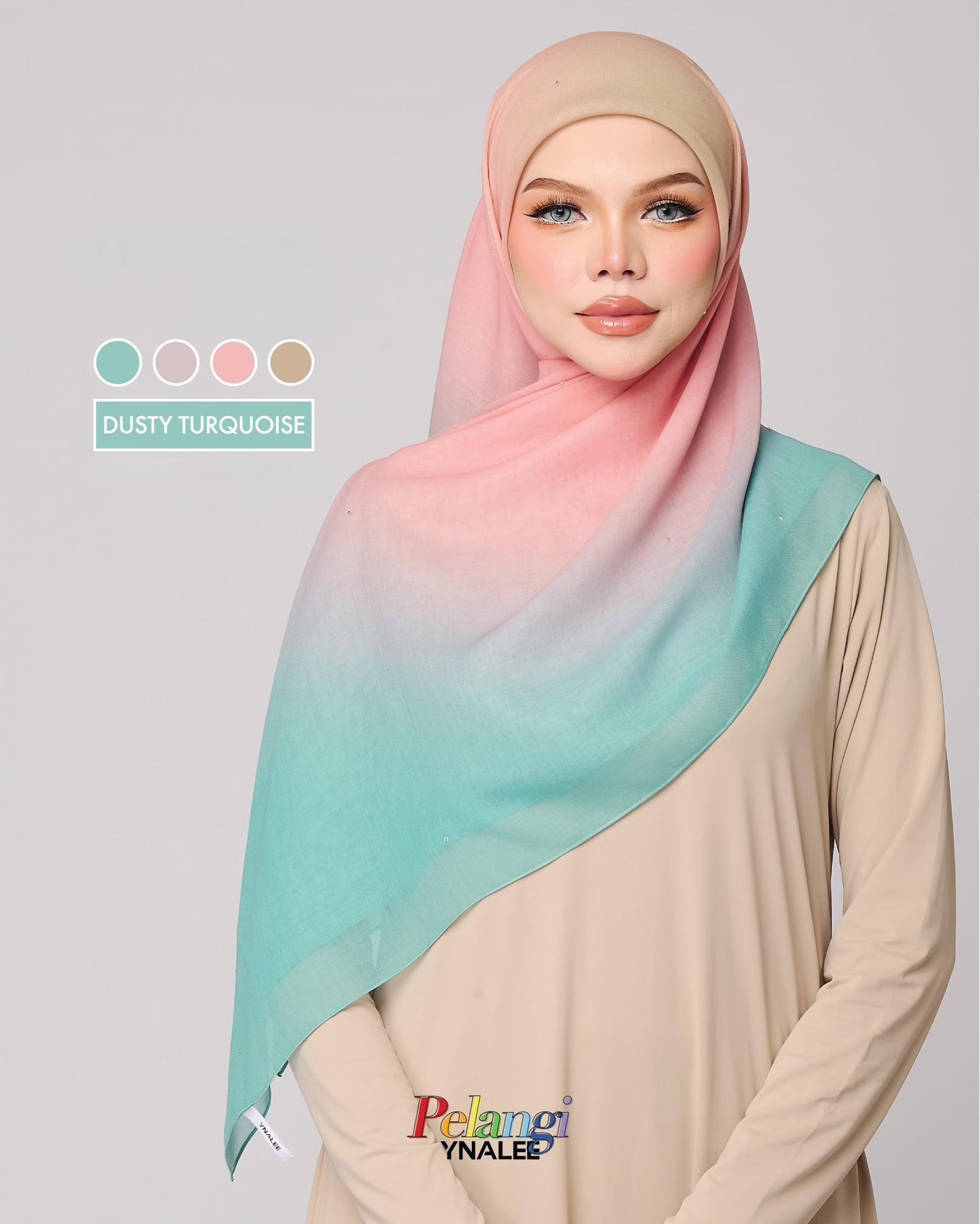 Dusty Turquoise - Ombre Pelangi
