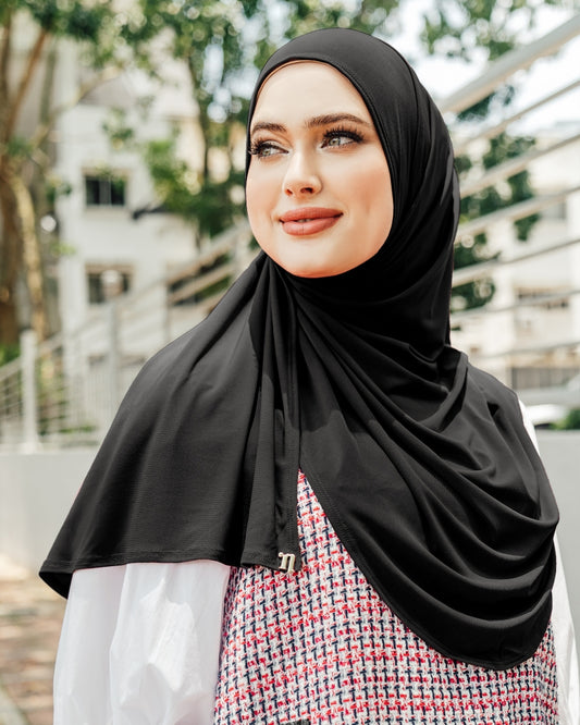 Black - Babes Semi-Instant Shawl