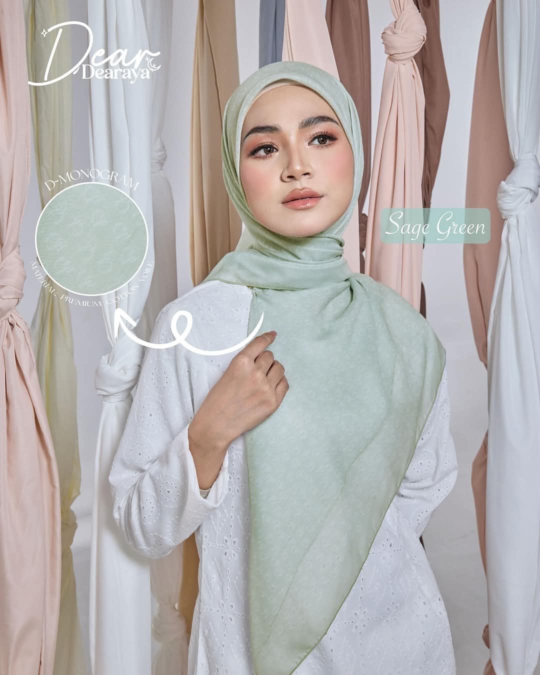 Sage Green - Plain Dearaya SQ