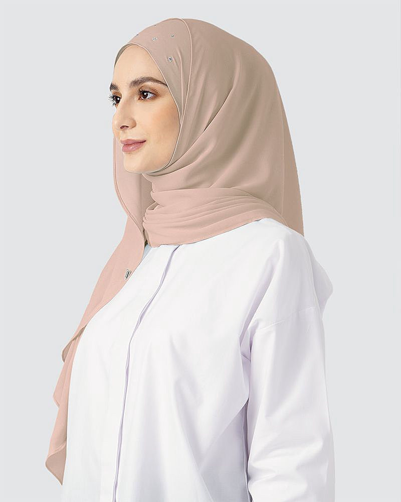 Dusty Warm Peach - Tiara Semi-Instant Shawl