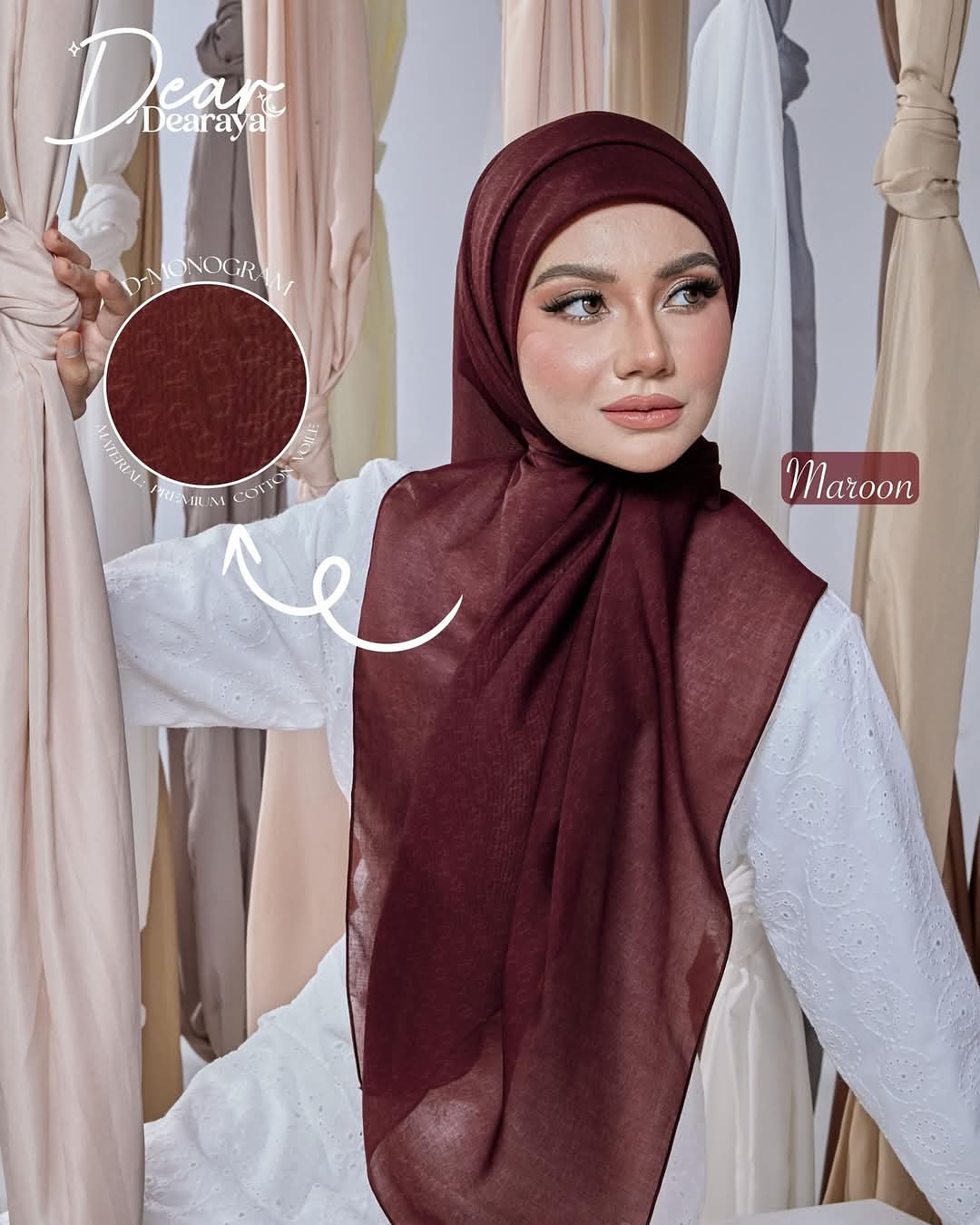 Maroon - Plain Dearaya SQ