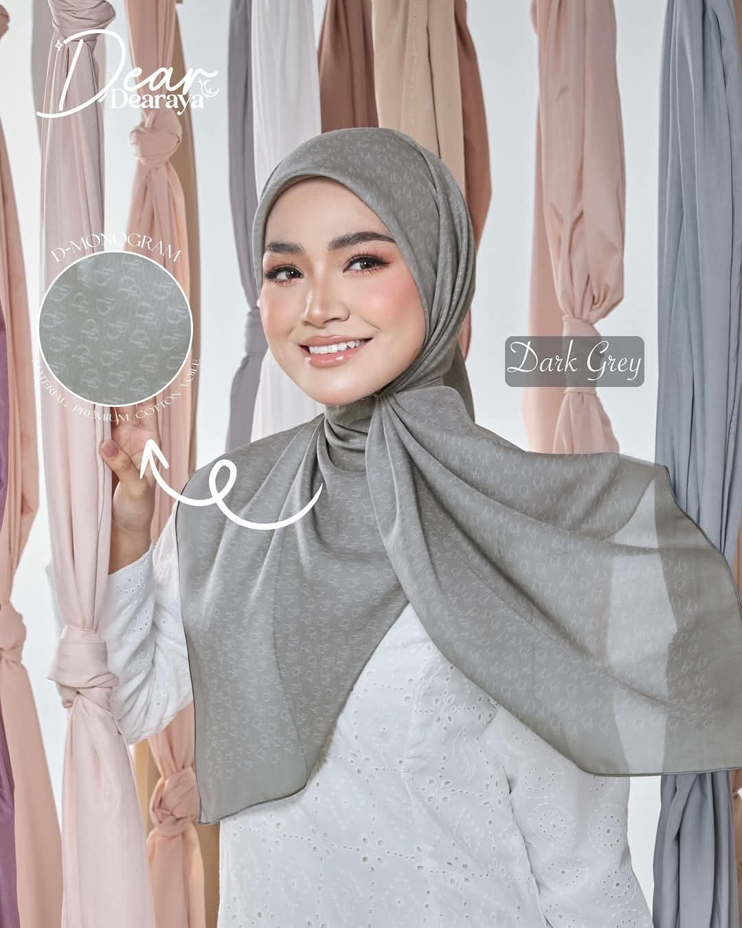 Dark Grey - Plain Dearaya SQ
