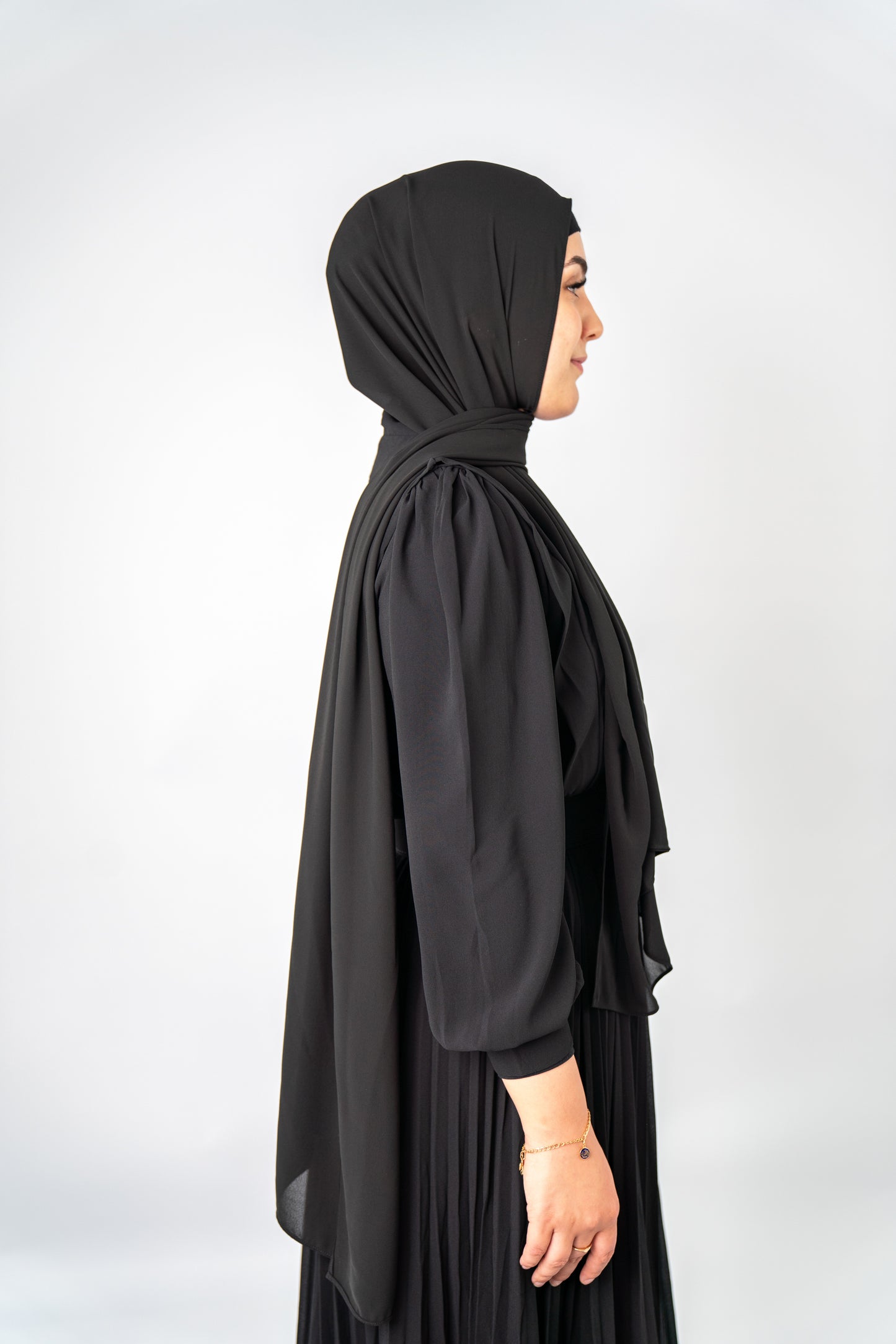 Black Flowy Shawl