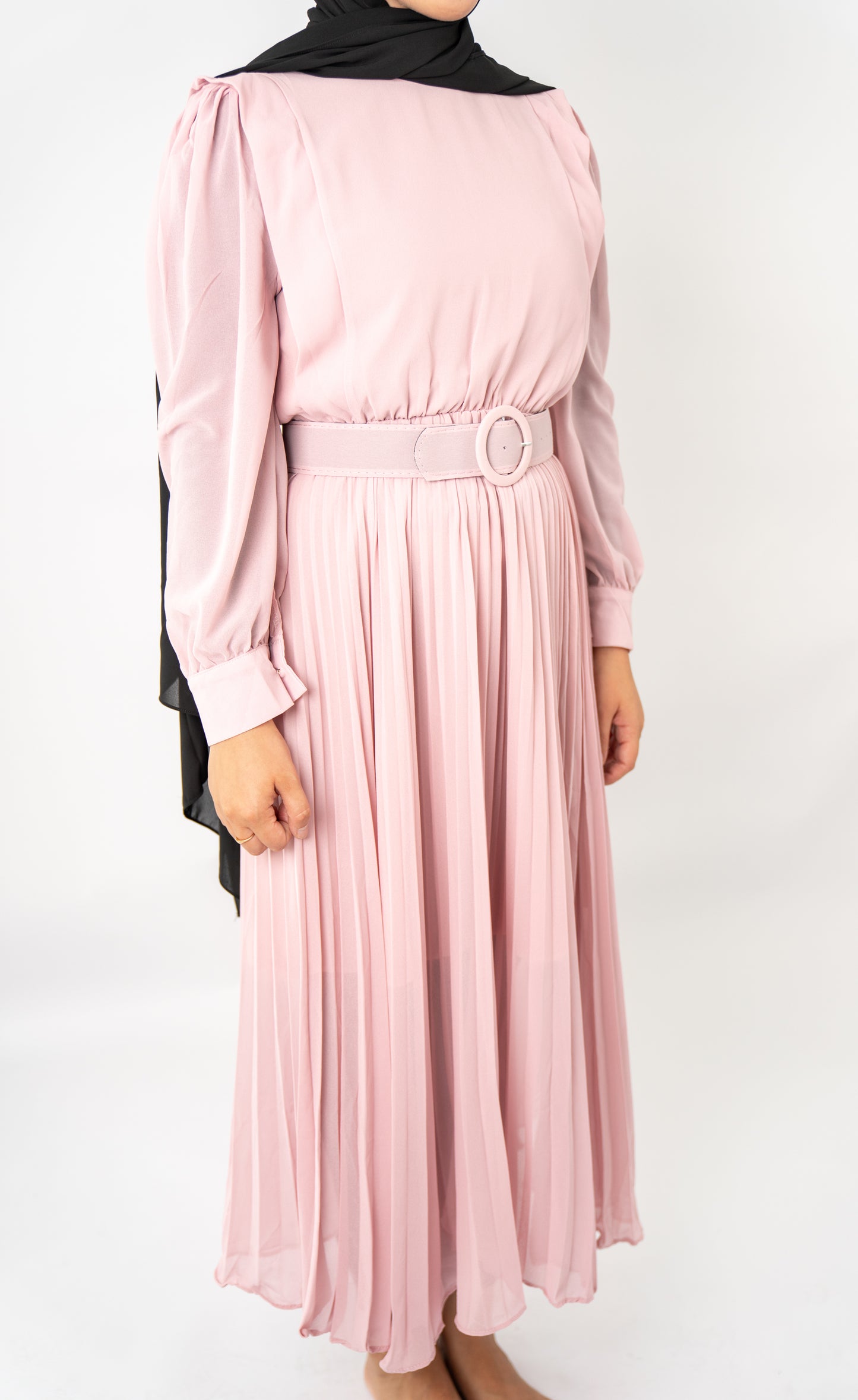 Baby Pink Balqis Chiffon Dress