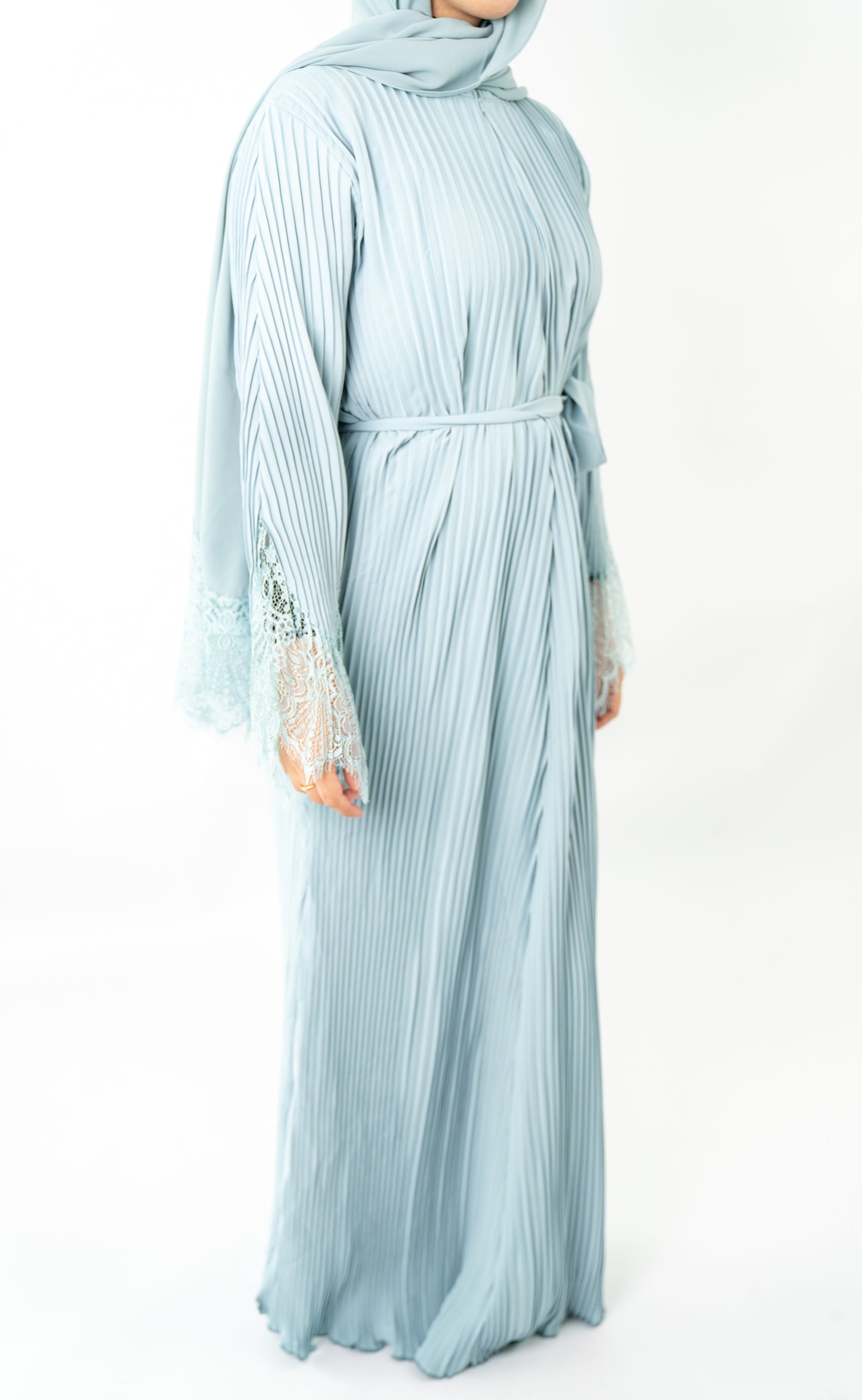 Misty Blue - Aleena Pleated Abaya