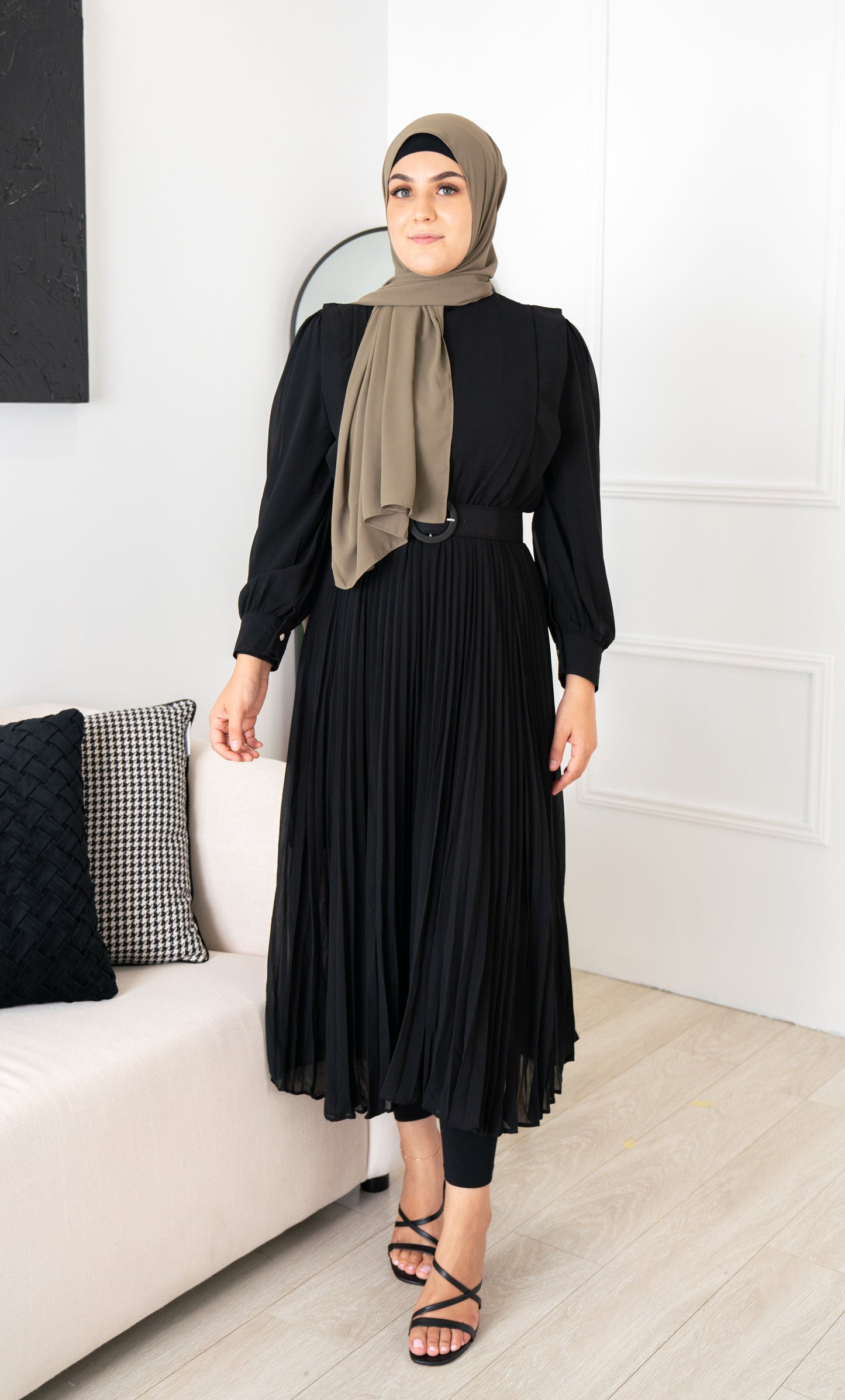 Black Balqis Chiffon Dress