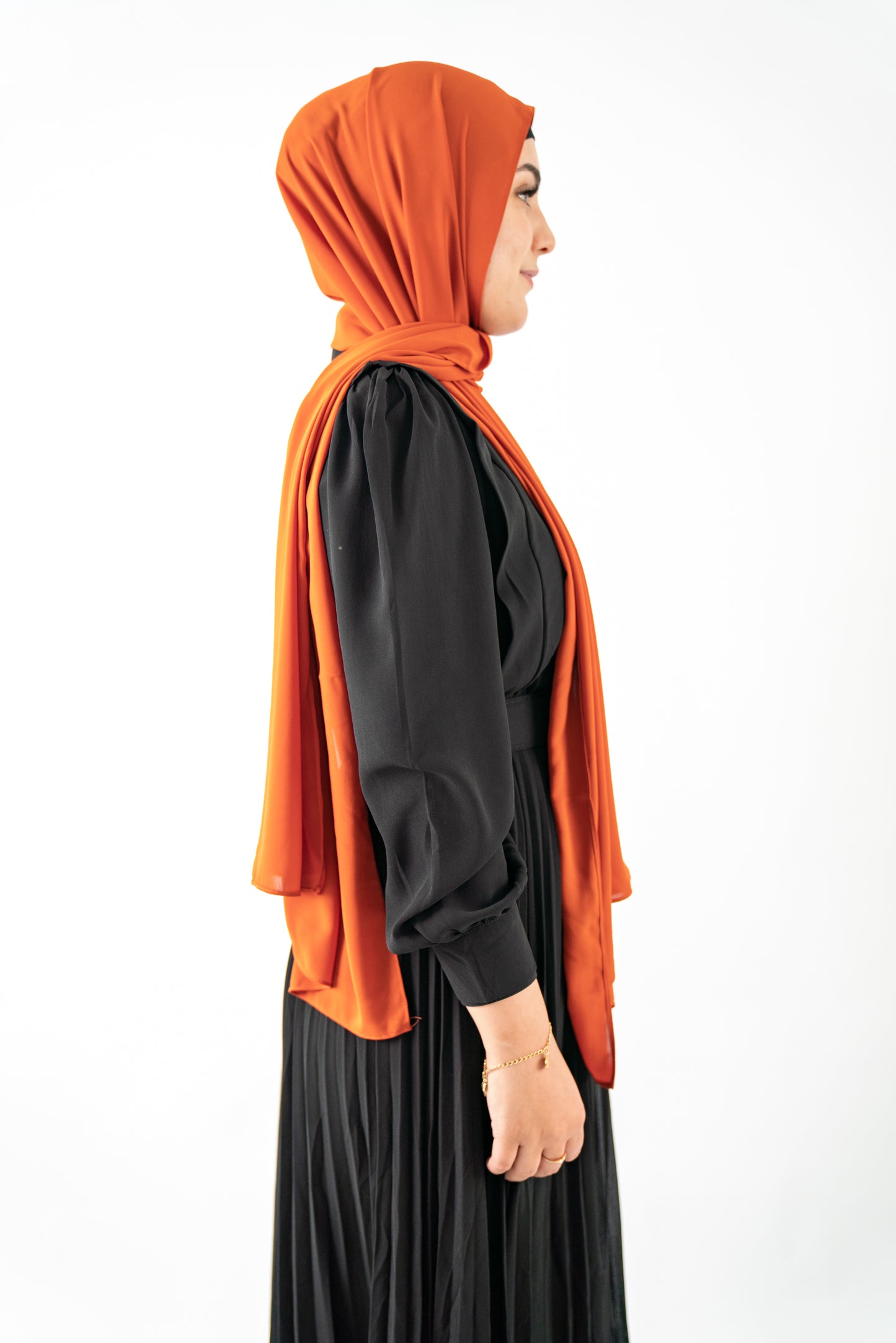 Burnt Orange Flowy Shawl