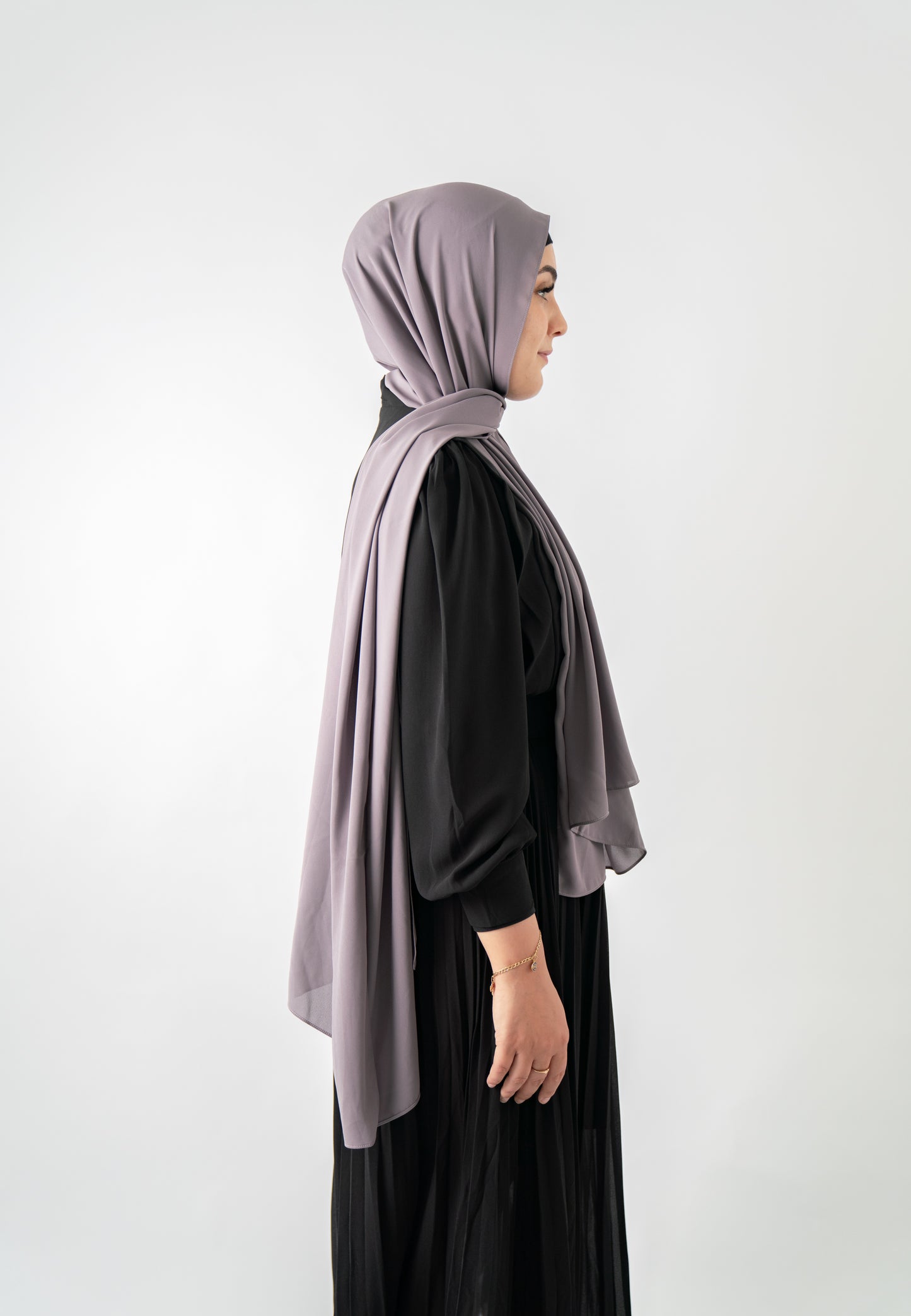 Stone Grey Flowy Shawl